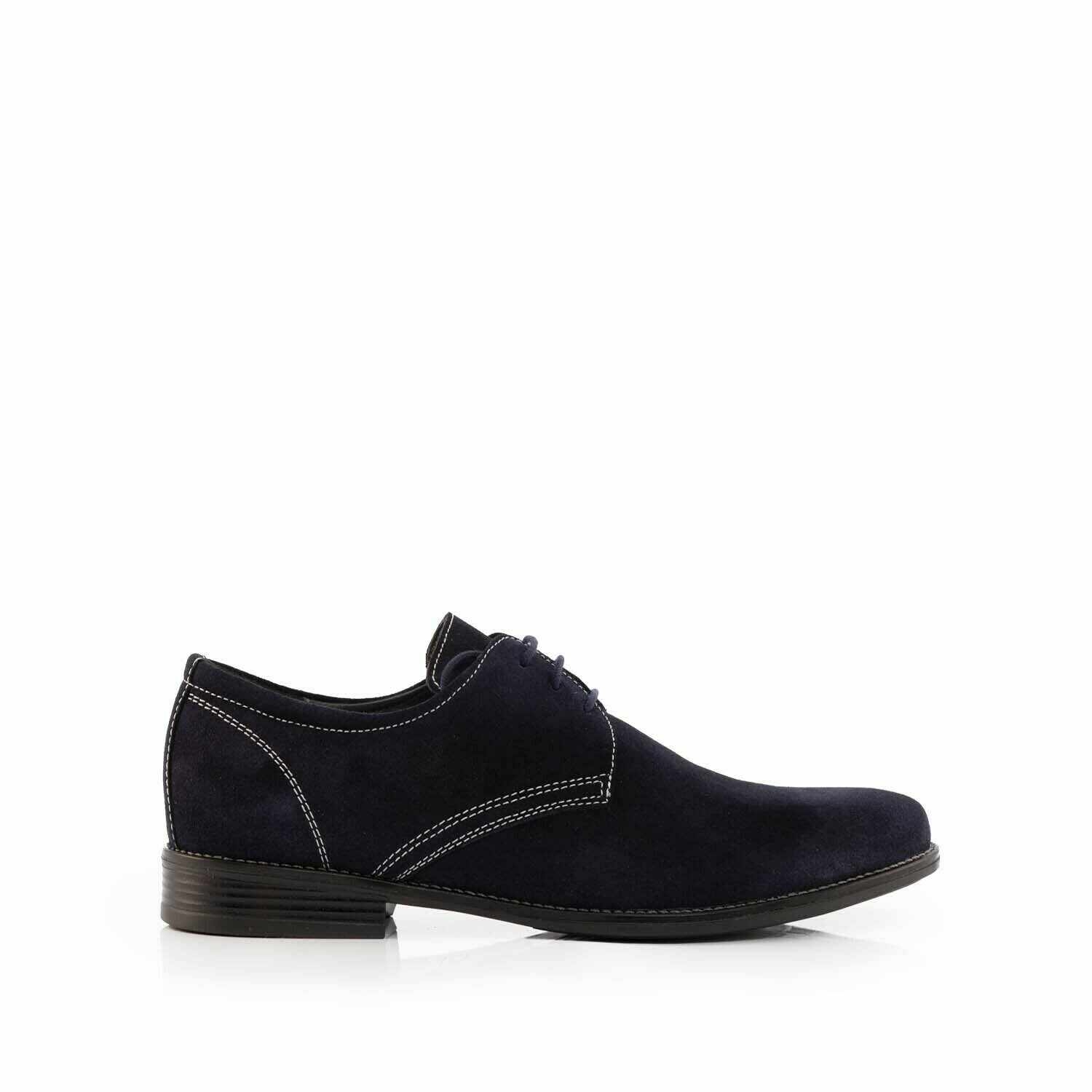 Pantofi casual bărbați din piele naturala, Leofex - 578 Blue Velur