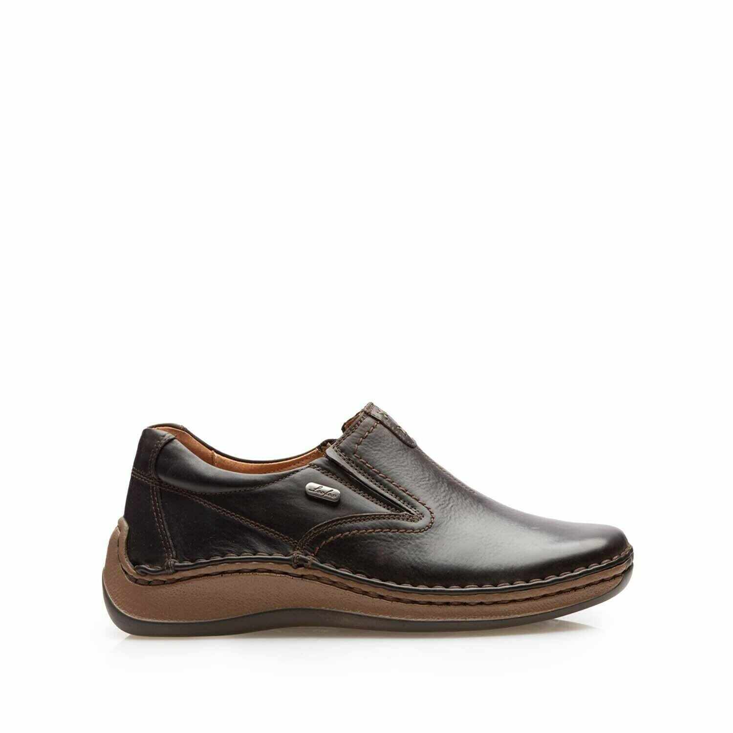 Pantofi casual barbati din piele naturala,Leofex - 919 maro box