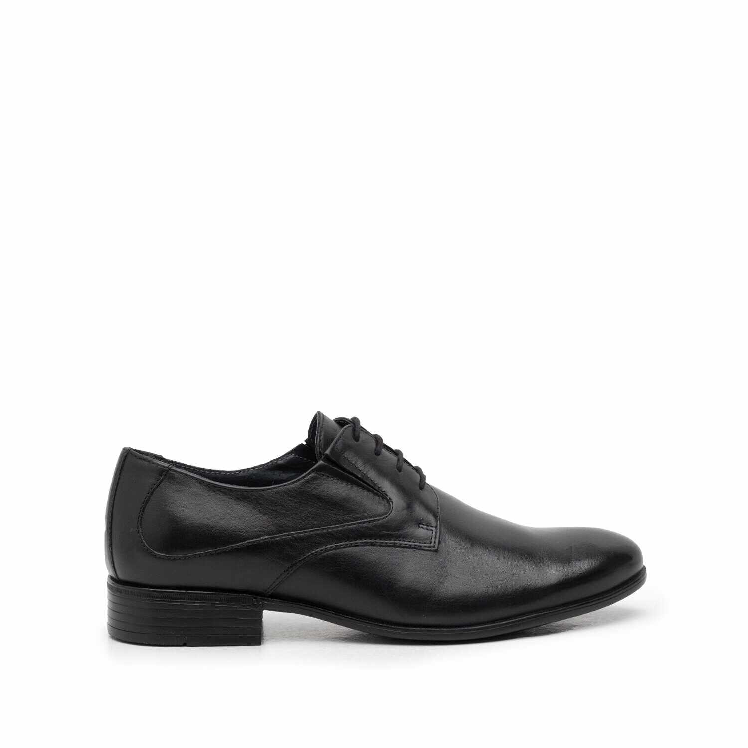 Pantofi eleganti barbati din piele naturala,Leofex - 690 negru box
