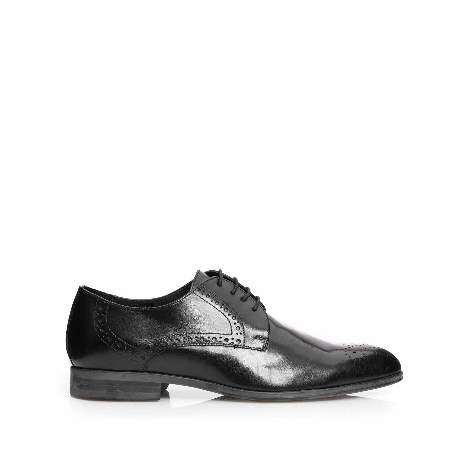 Pantofi eleganti barbati din piele naturala Leofex -512 Negru Box
