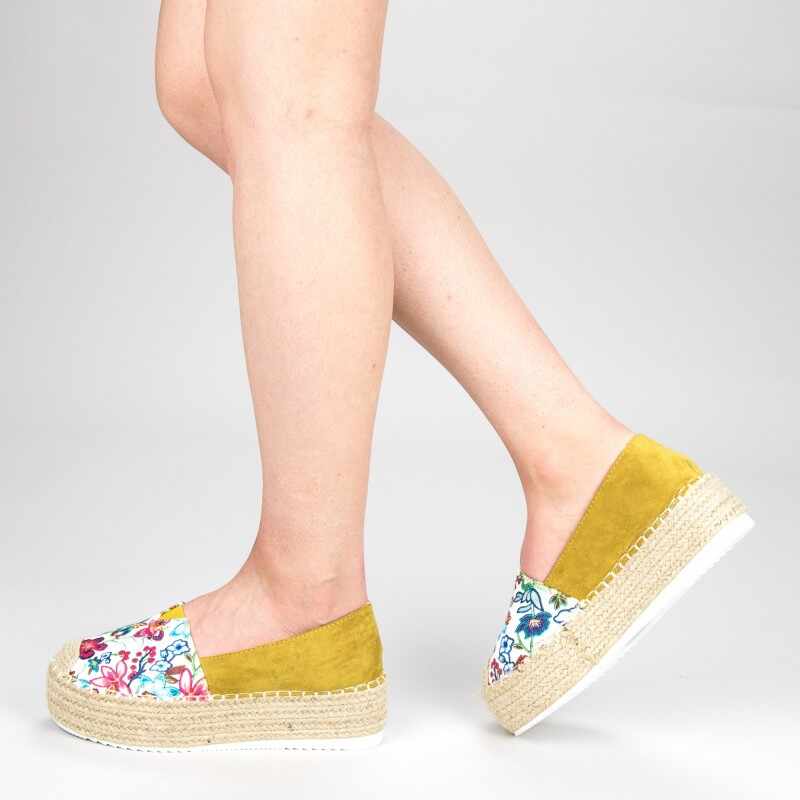 Pantofi Casual Dama cu Platforma FS6 Yellow | Mei