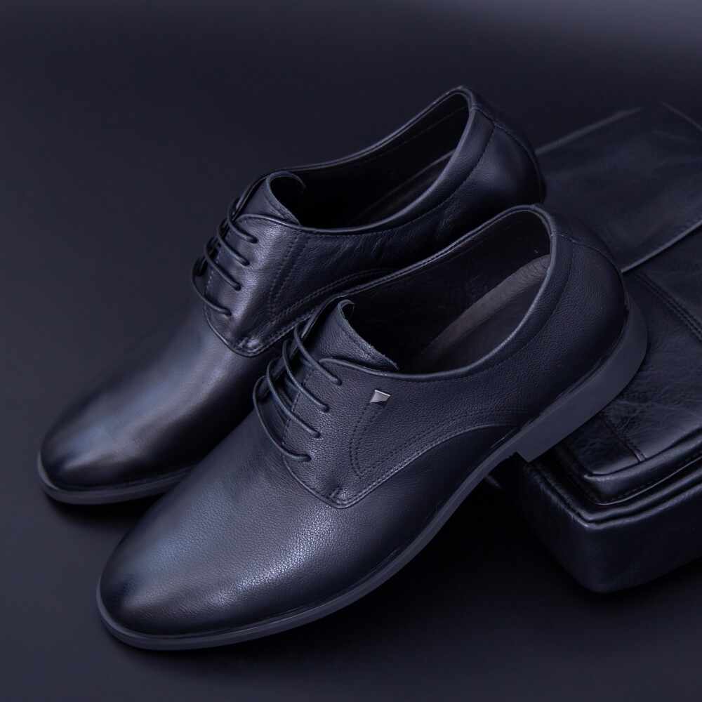 Pantofi Barbati din piele naturala K3505 Black | Stephano
