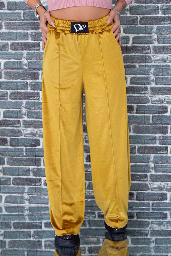 Pantaloni Dama P101 Galben | Fashion