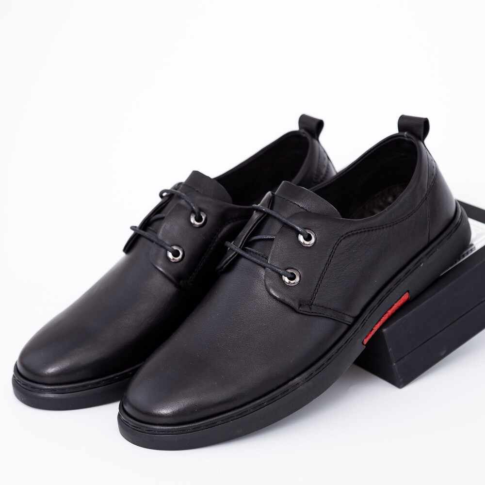 Pantofi Barbati din piele naturala 5203 Negru | F.Gerardo