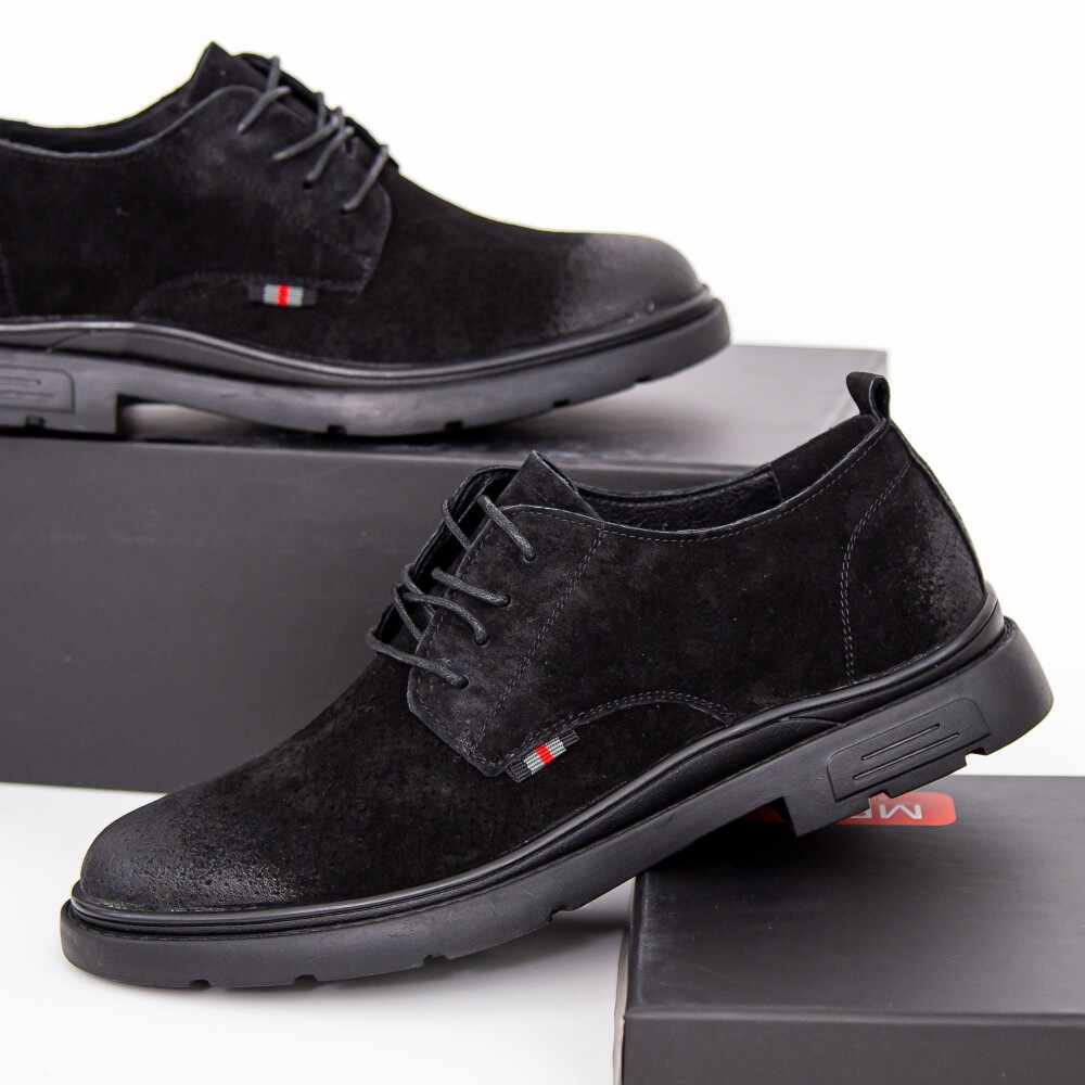 Pantofi Barbati din piele naturala 3003 Negru | Mels