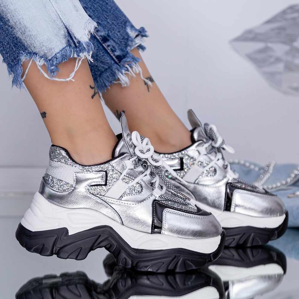 Pantofi Sport Dama WL258 Argintiu | Mei