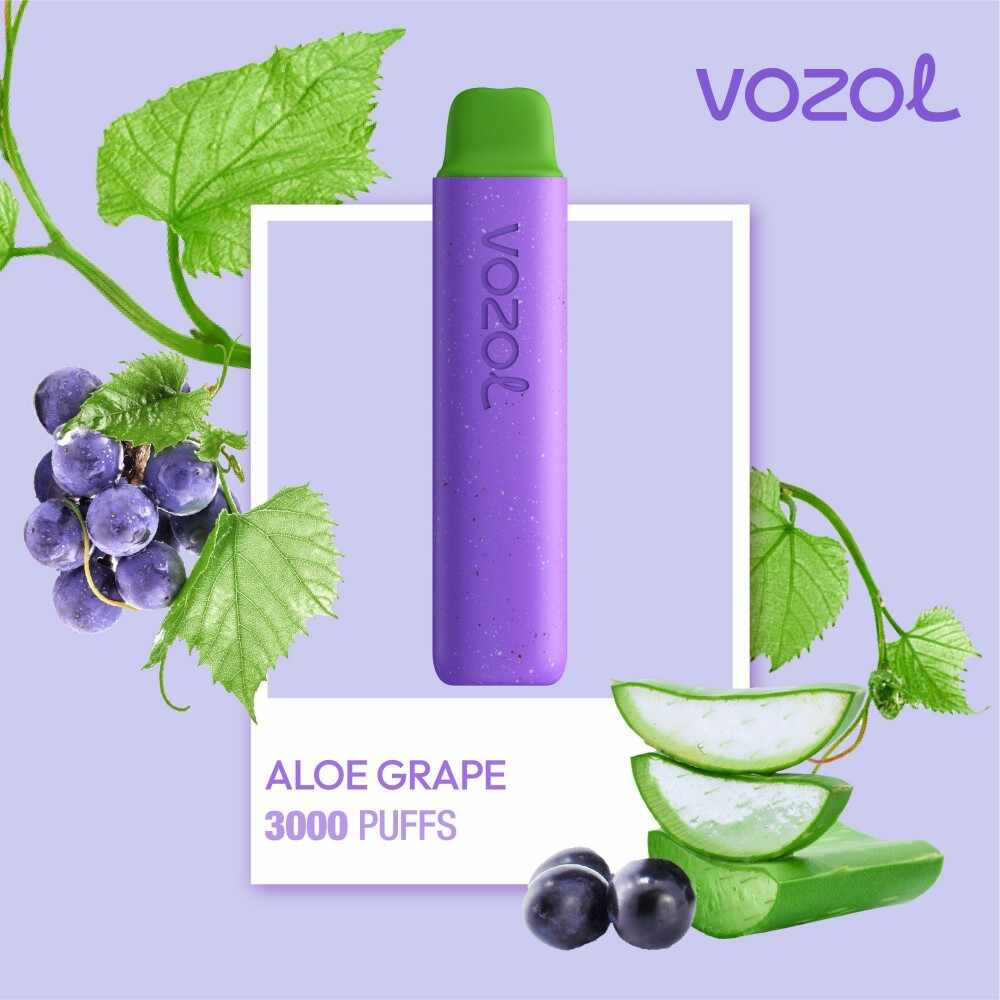 Narghilea electronica de unica folosinta STAR3000 Aloe Grape Vozol