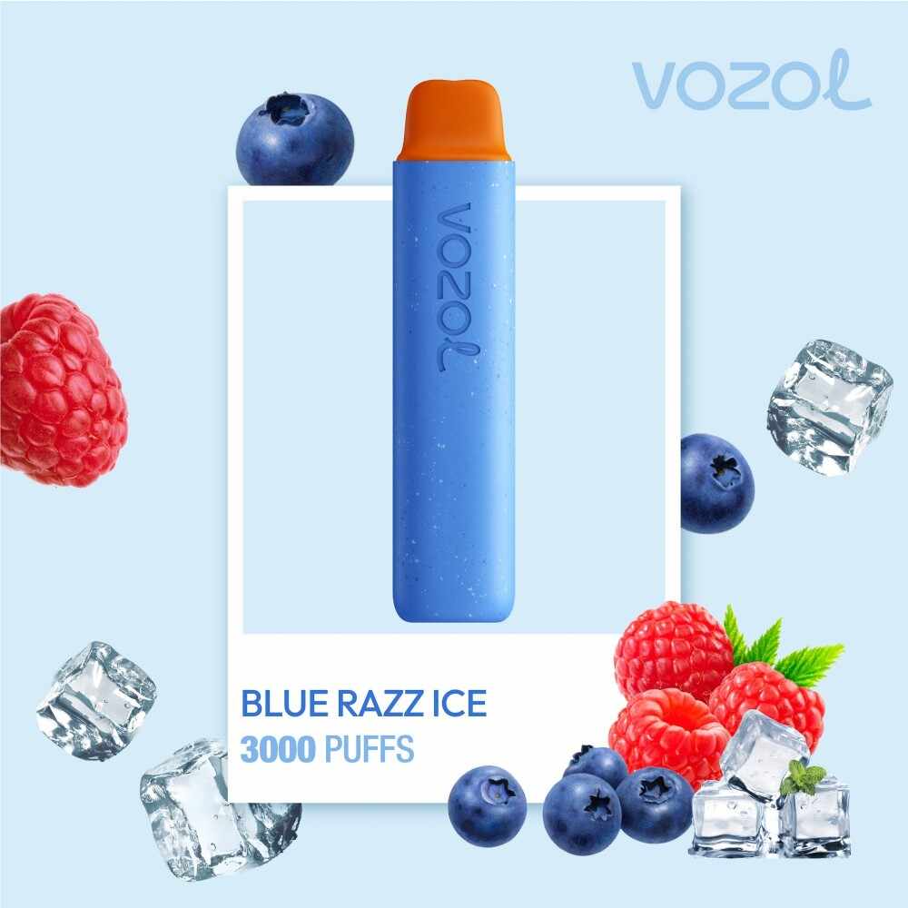 Narghilea electronica de unica folosinta STAR3000 Blue Razz Ice Vozol