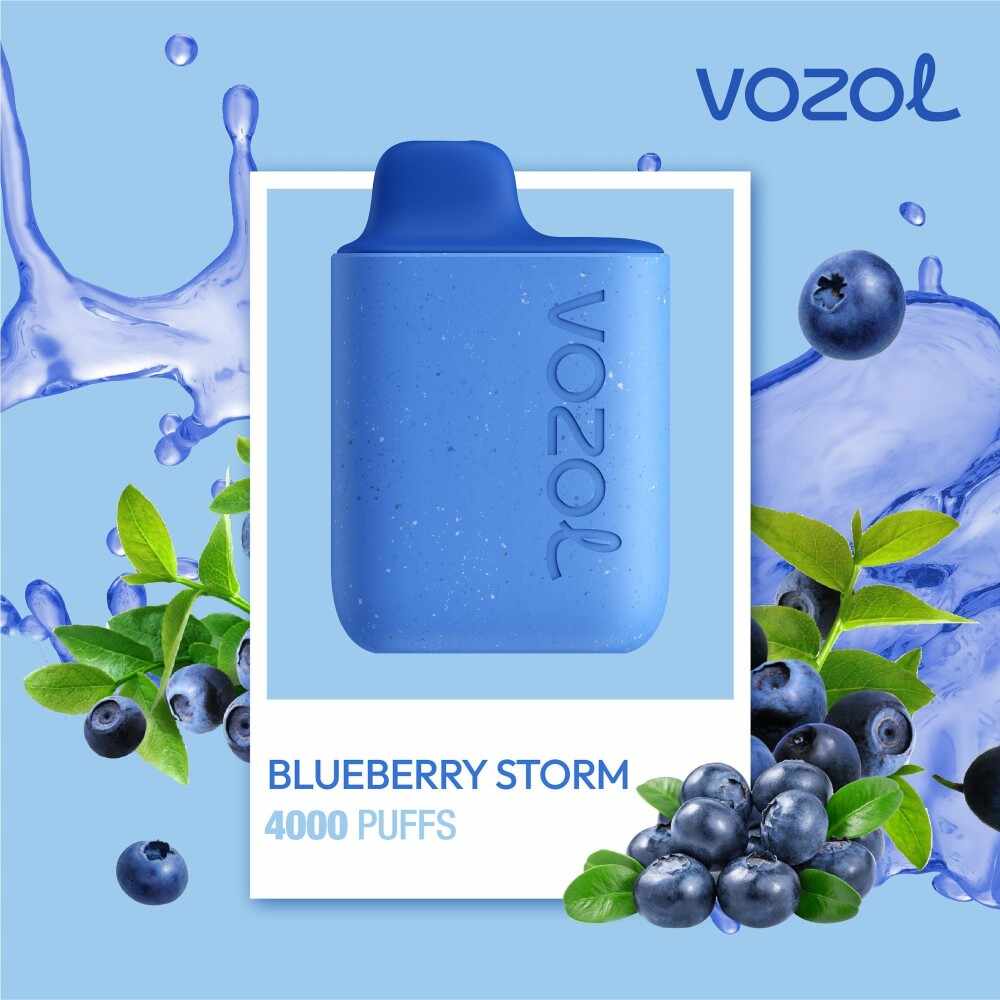 Narghilea electronica de unica folosinta STAR4000 Blueberry Storm Vozol