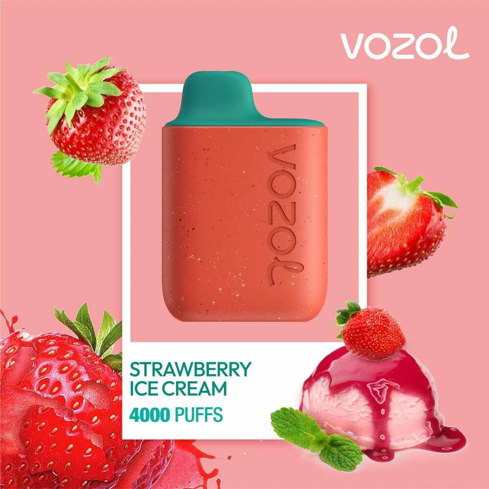 Narghilea electronica de unica folosinta STAR4000 Strawberry Ice Cream Vozol