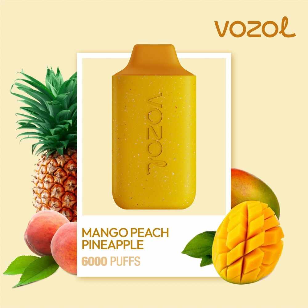 Narghilea electronica de unica folosinta STAR6000 Mango Peach Pineapple Vozol