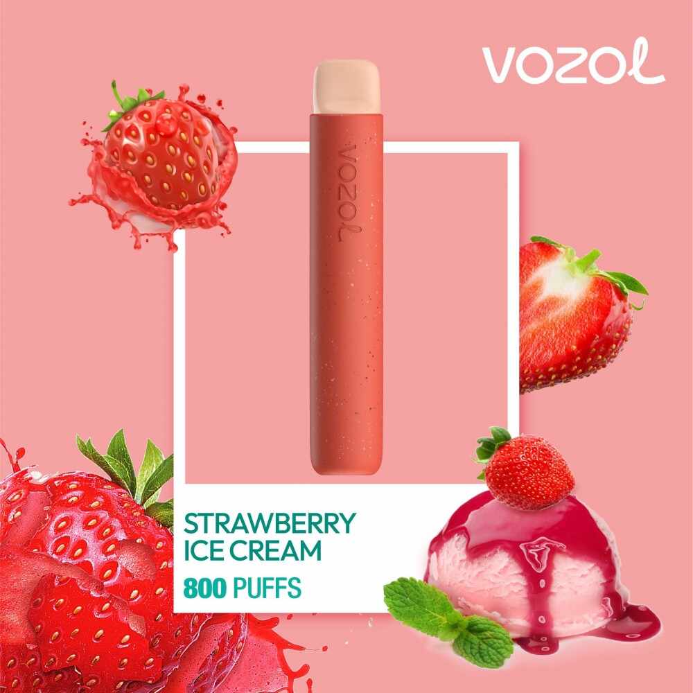 Narghilea electronica de unica folosinta STAR800 Strawberry Ice Cream Vozol