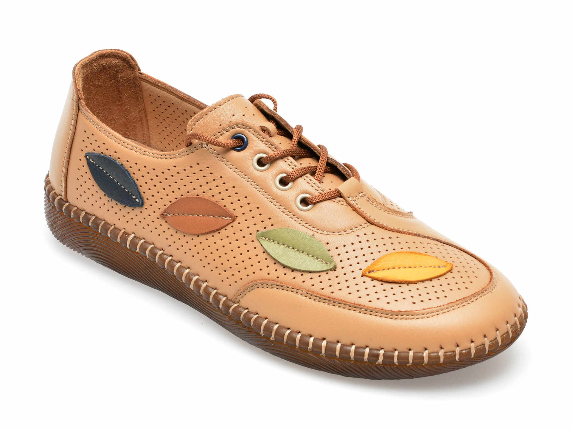 Pantofi IMAGE maro, 22110, din piele naturala