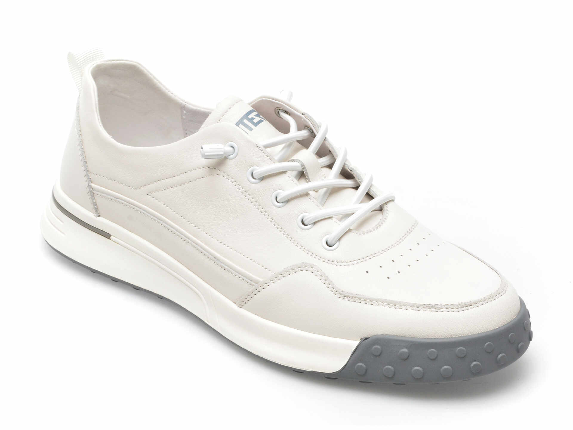 Pantofi sport OTTER albi, CJ22015, din piele naturala