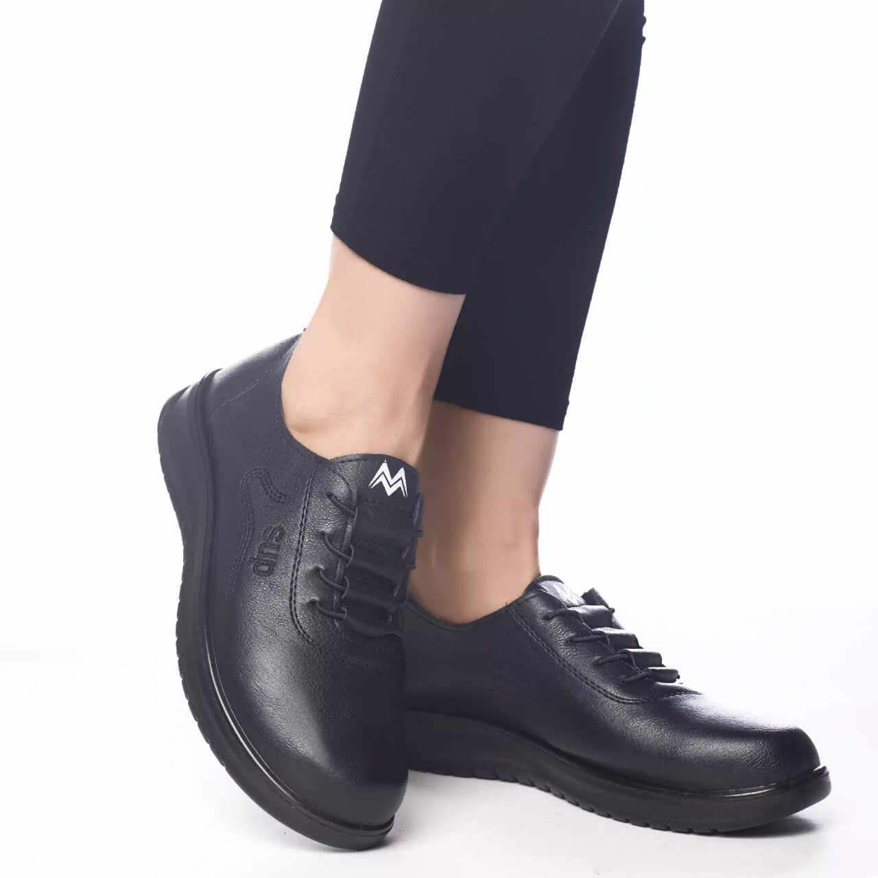 Pantofi casual kaina negru piele ecologica