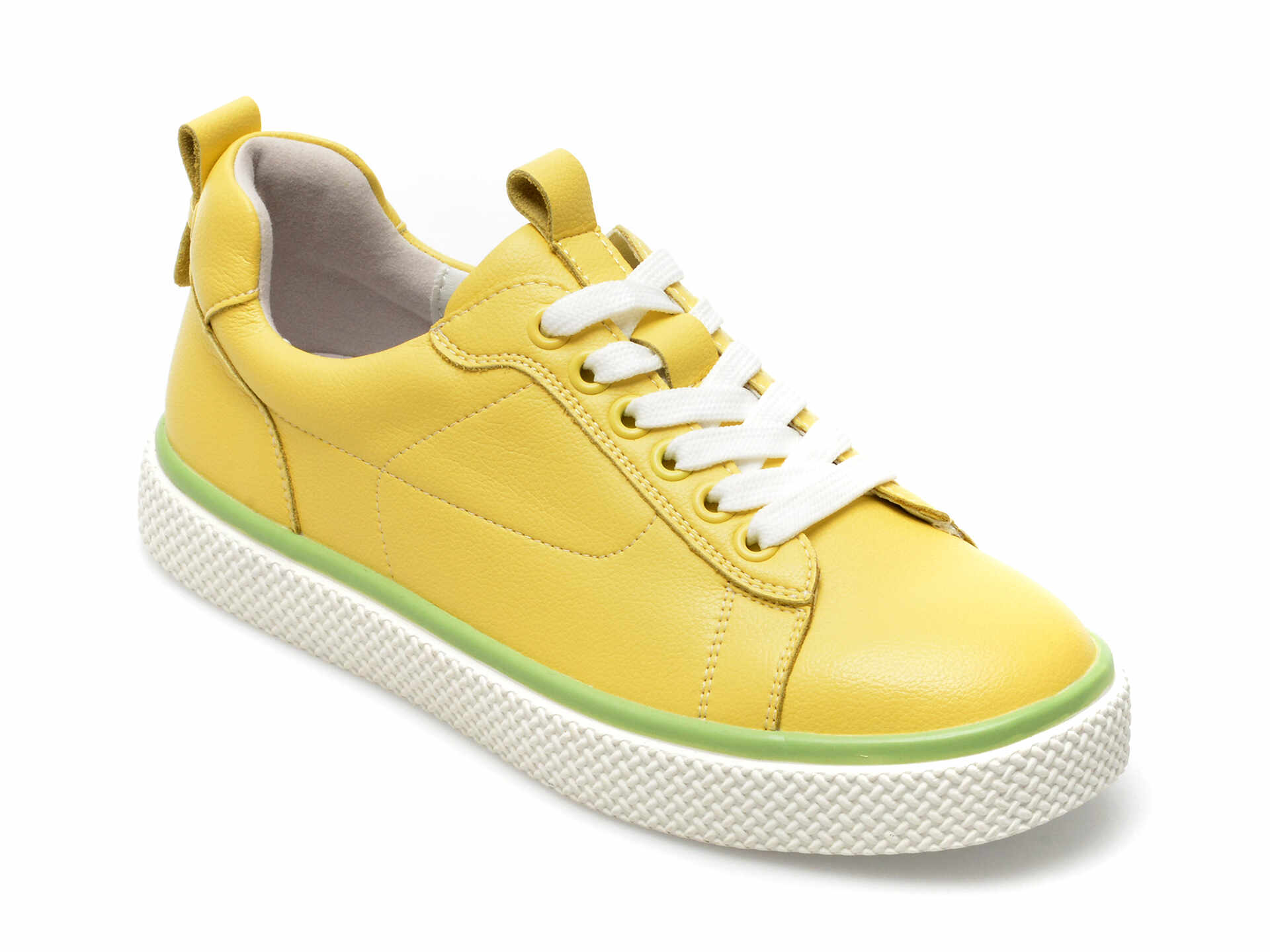 Pantofi sport GRYXX galbeni, A14015, din piele naturala