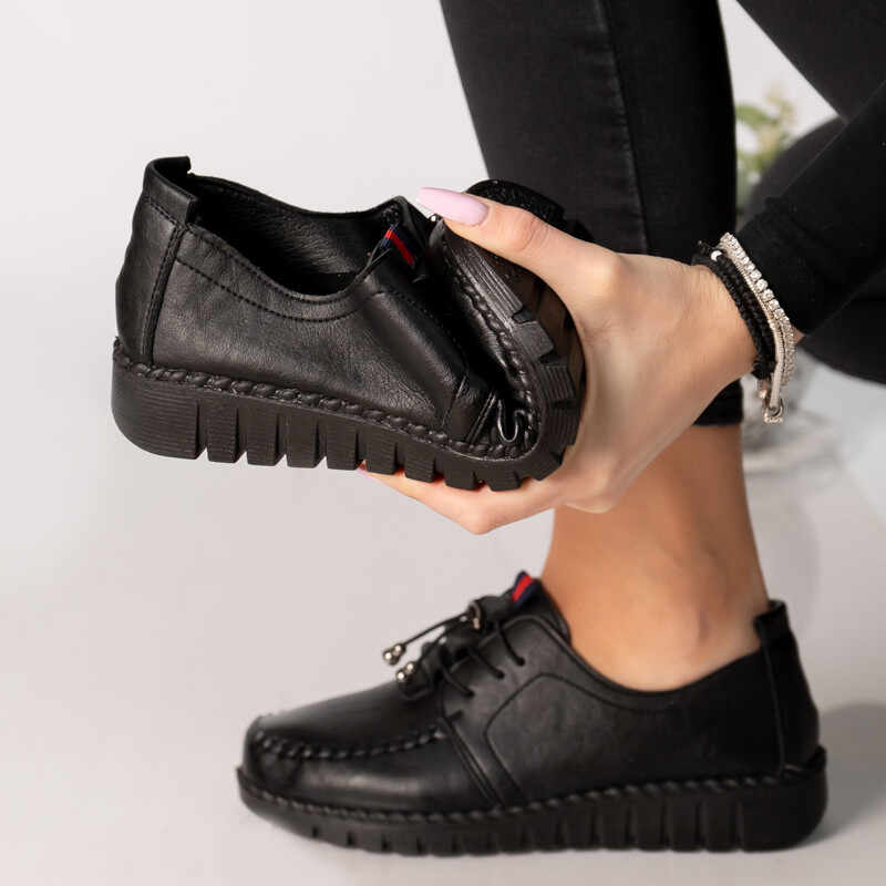 Pantofi dama negri piele ecologica ajuana