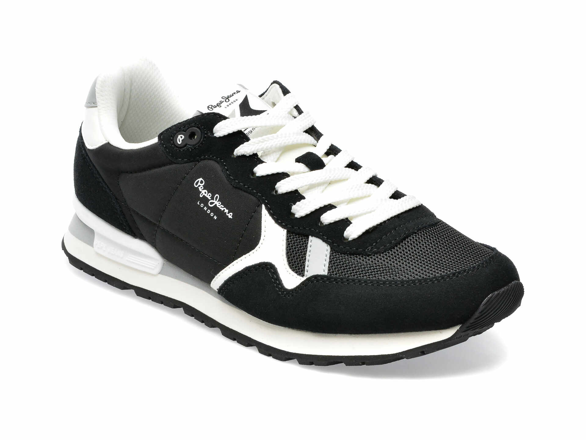 Pantofi sport PEPE JEANS negri, MS30924, din material textil