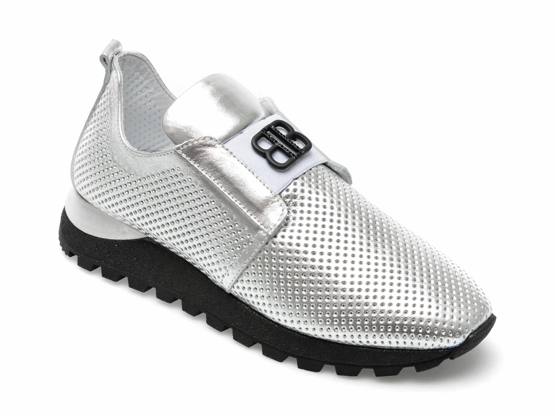 Pantofi GRYXX argintii, 42421, din piele naturala