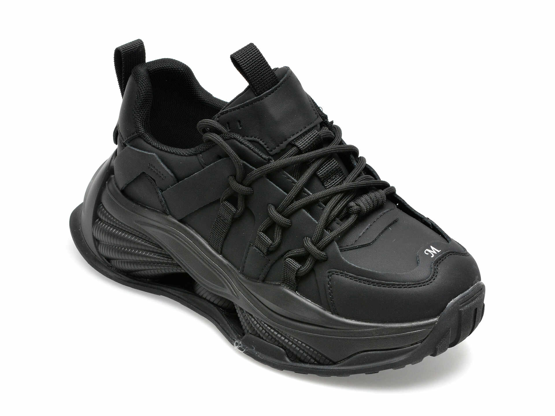 Pantofi sport GRYXX negri, 6161, din piele naturala si material textil