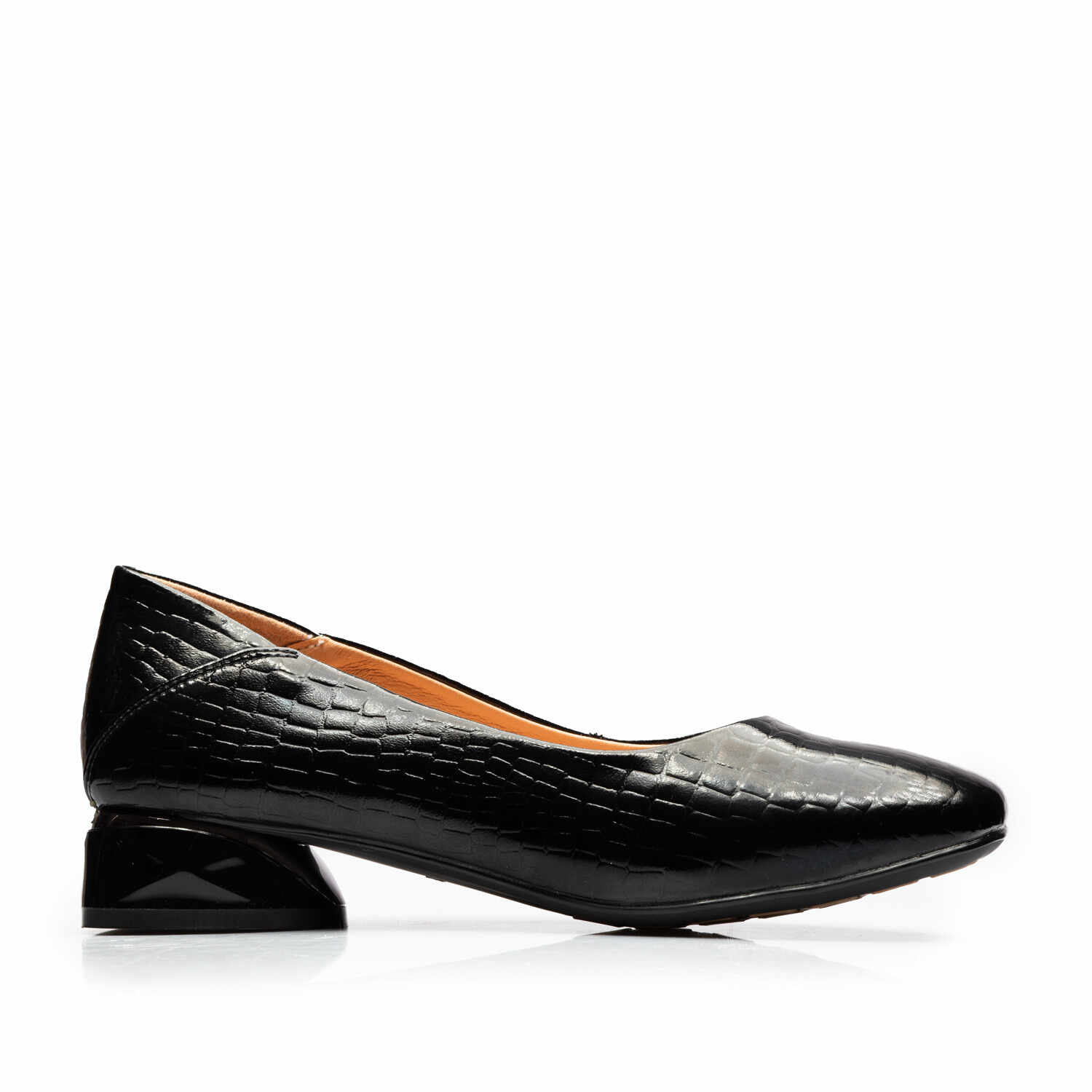 Pantofi eleganți damă din piele naturală - 5200 Negru Lac