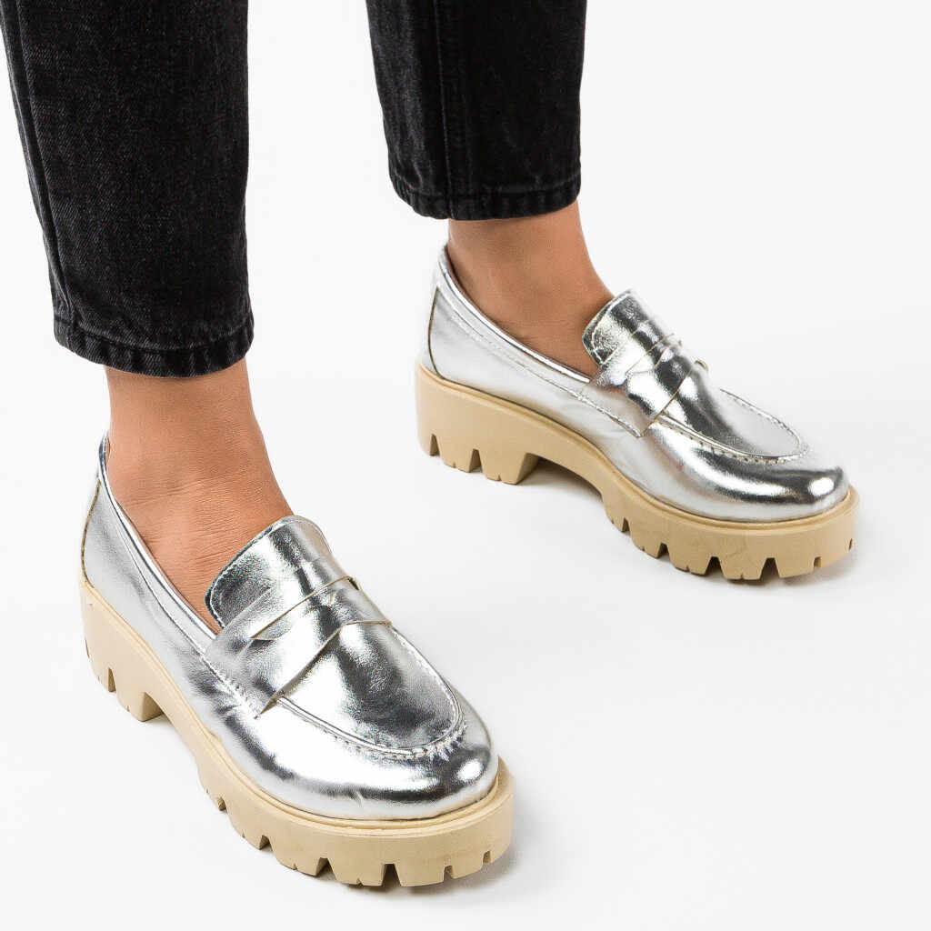 Pantofi Casual dama Kardy Argintii