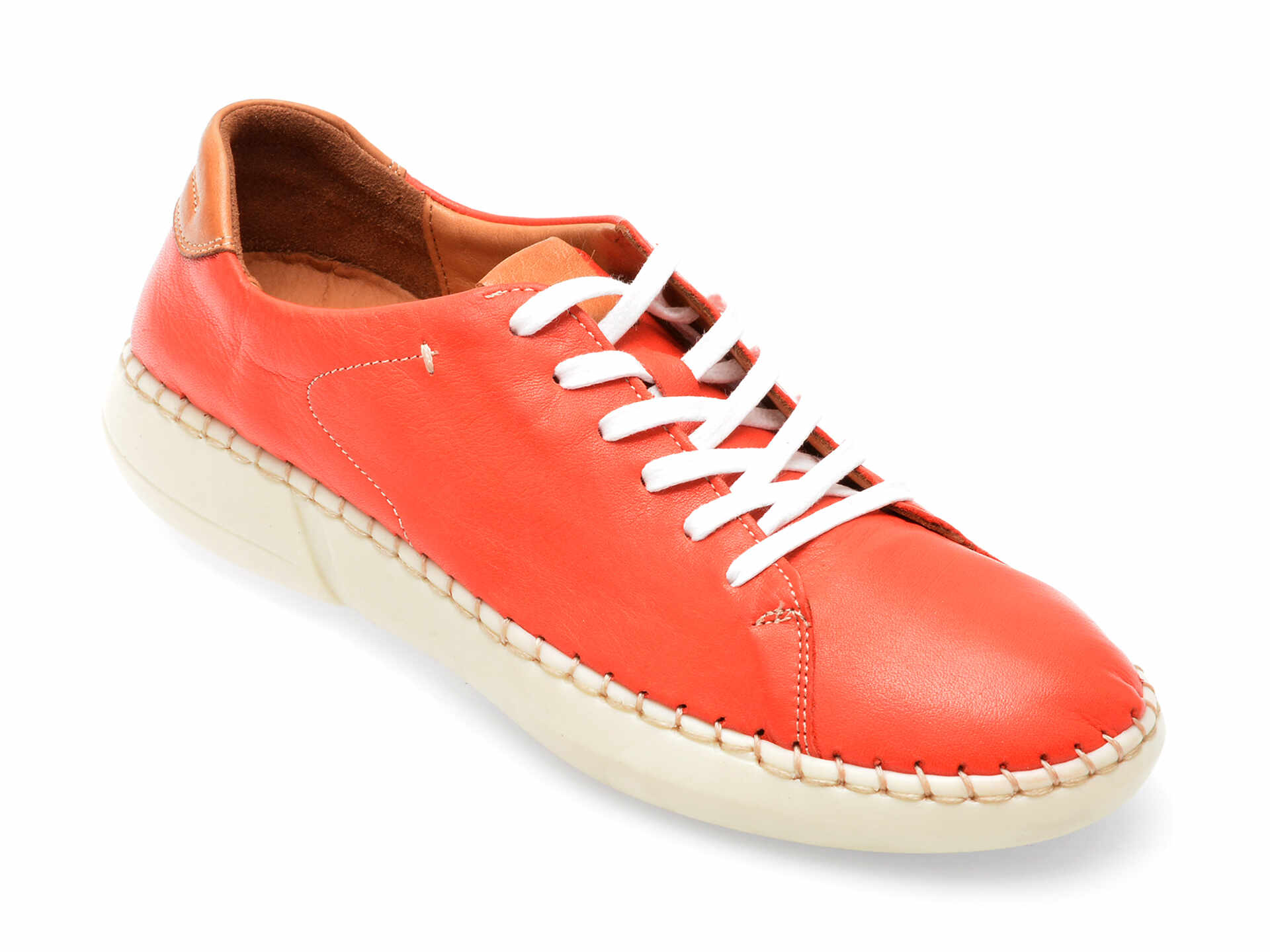 Pantofi GRYXX portocalii, V10035, din piele naturala