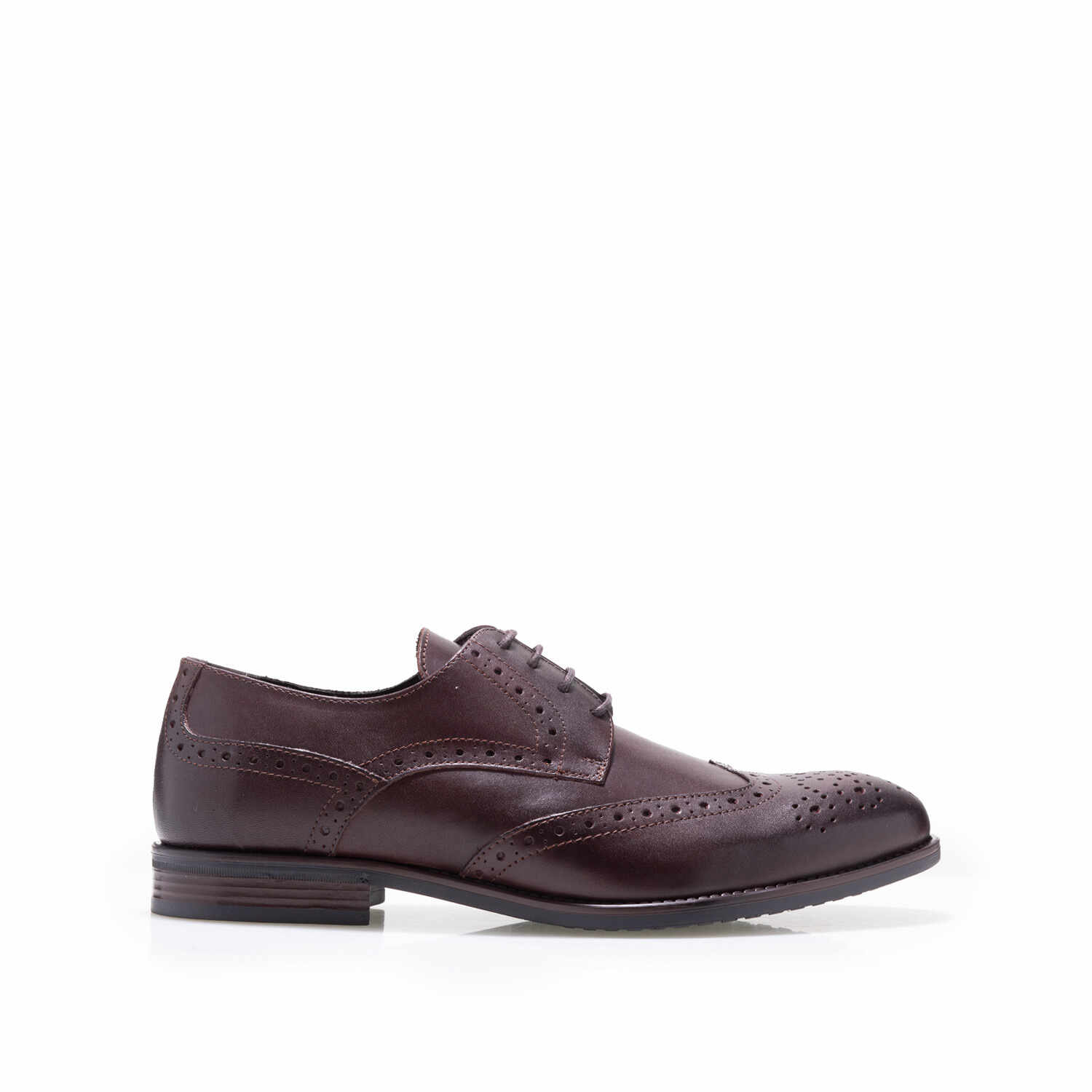 Pantofi eleganţi bărbaţi din piele naturală, Leofex - 655 Red Wood Box