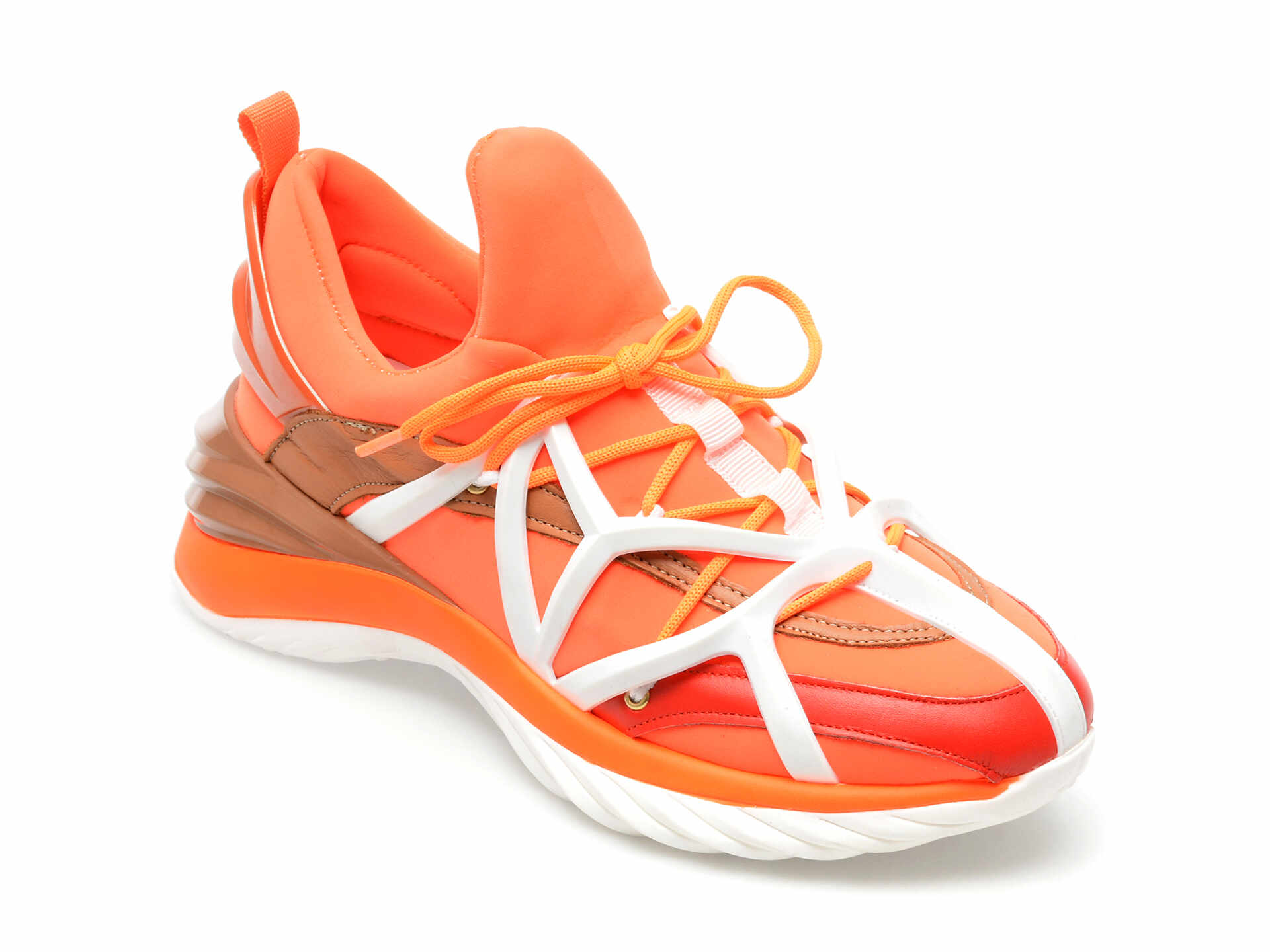 Pantofi GRYXX portocalii, P241, din material textil