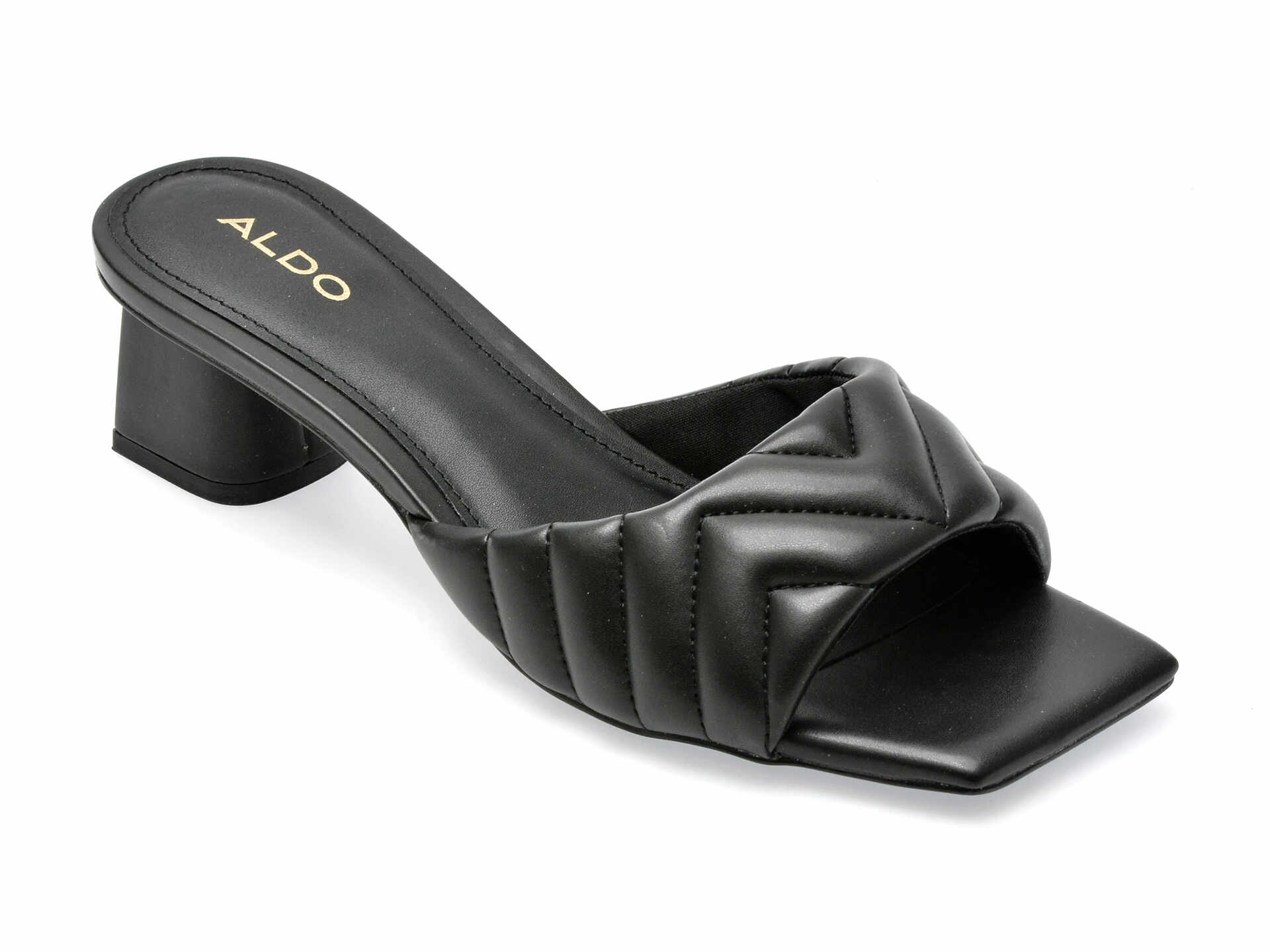 Papuci ALDO negri, CELESTA001, din piele ecologica