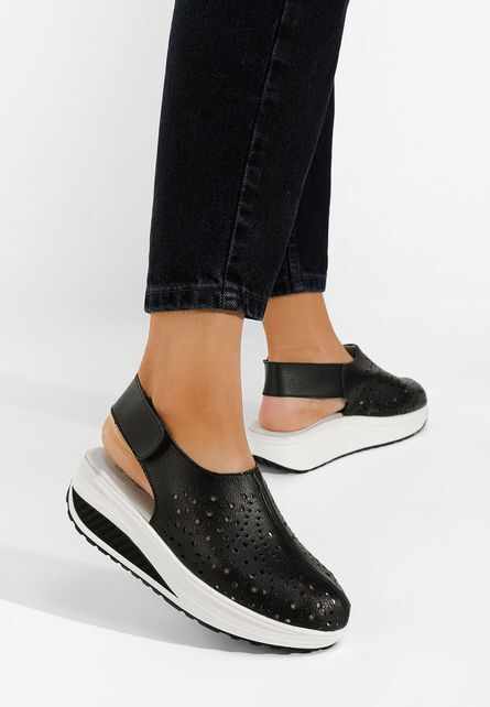 Pantofi casual cu platforma Nalda negri