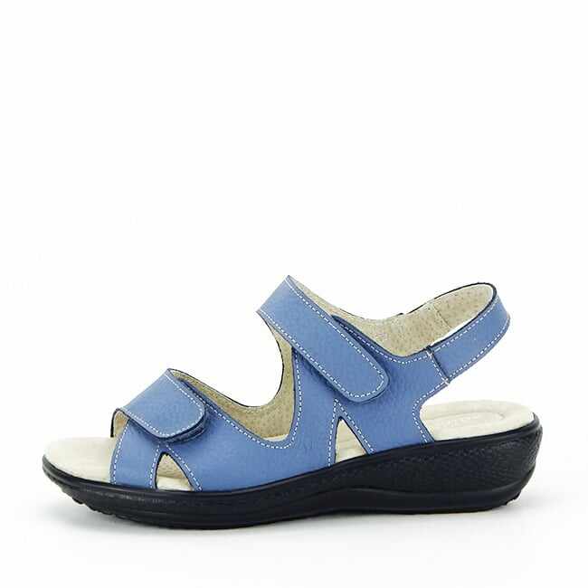 Sandale albastre din piele naturala DLNY7858 M4