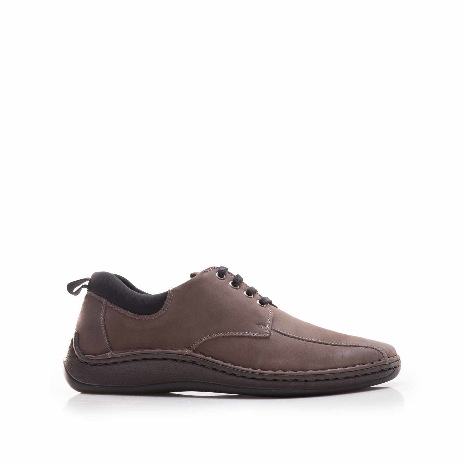 Pantofi casual bărbați din piele naturală, Leofex - 982 Gri Nabuc