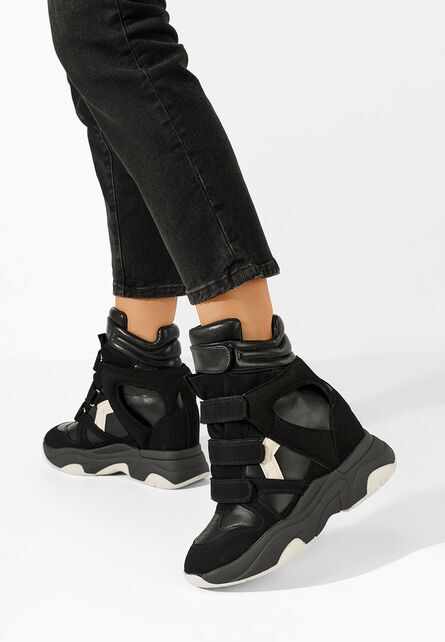 Sneakers dama cu platforma Kata negri