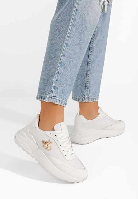 Sneakers cu platforma Ewina albi